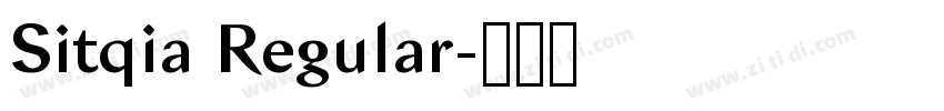 Sitqia Regular字体转换